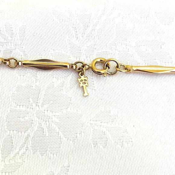 Vintage Gold Tone 58" CROWN TRIFARI Link Chain Necklace w/ Spring Closure - Picture 6 of 9